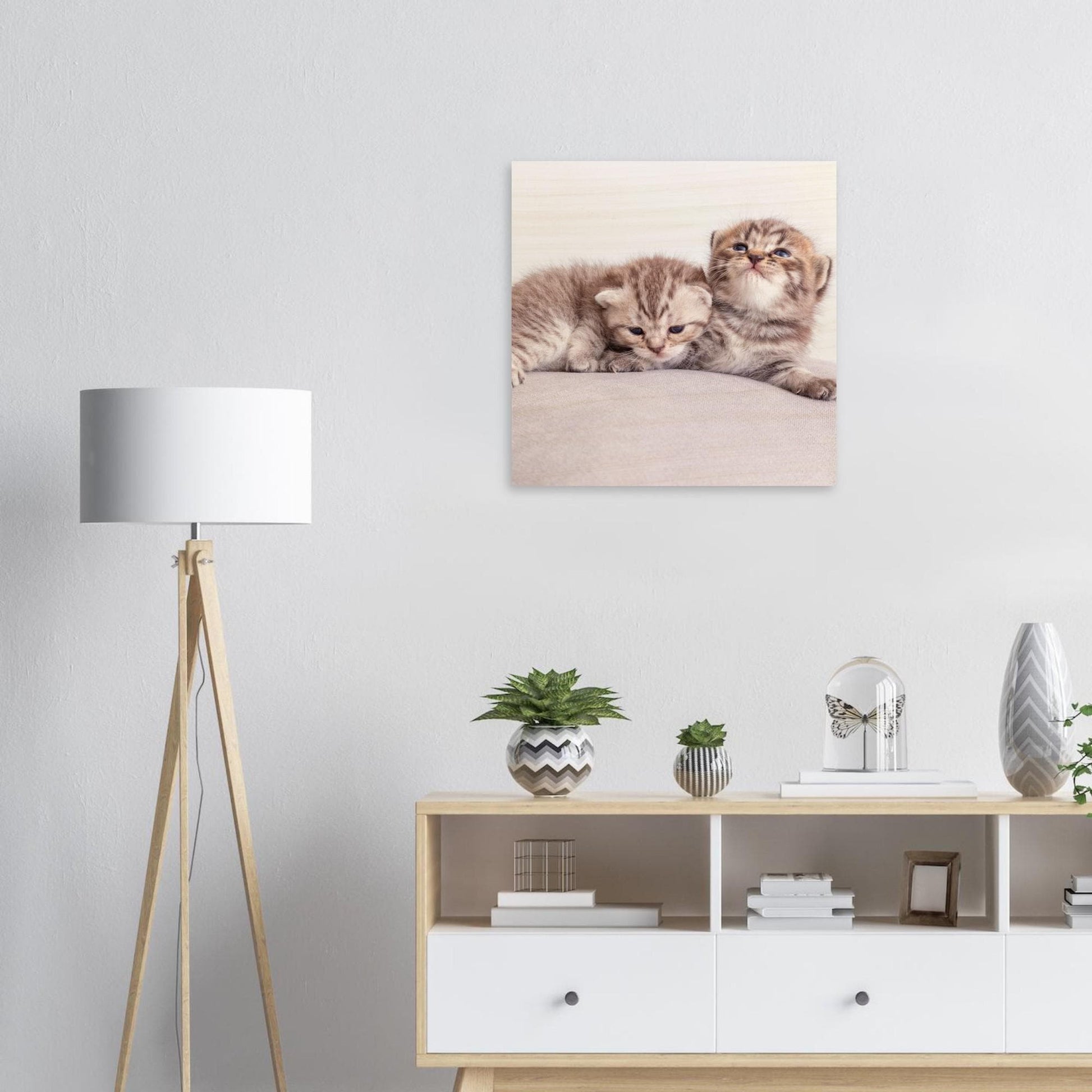 Personalisierter Holzdruck mit Katzenfoto – Haustierbild auf Holz – Geschenk für Katzenliebhaber – Natürliches Wandbild mit deinem Tierfoto