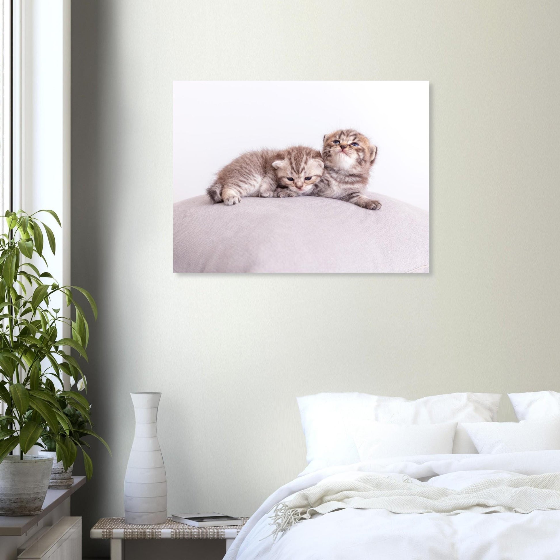 Personalisierte Haustier-Leinwand aus Aluminium – Dein Katzenfoto als edler Druck – Geschenk für Katzenliebhaber – Wandbild mit deinem Tier