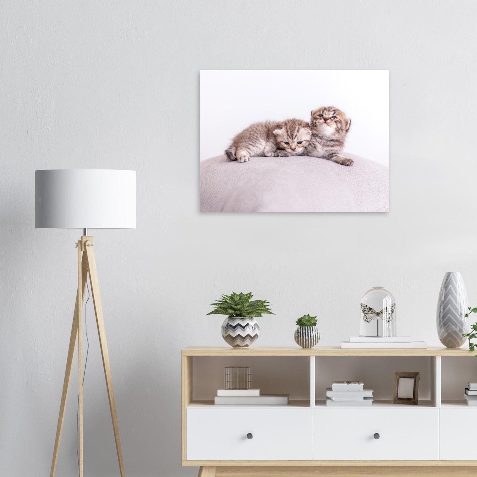 Personalisierte Haustier-Leinwand aus Aluminium – Dein Katzenfoto als edler Druck – Geschenk für Katzenliebhaber – Wandbild mit deinem Tier