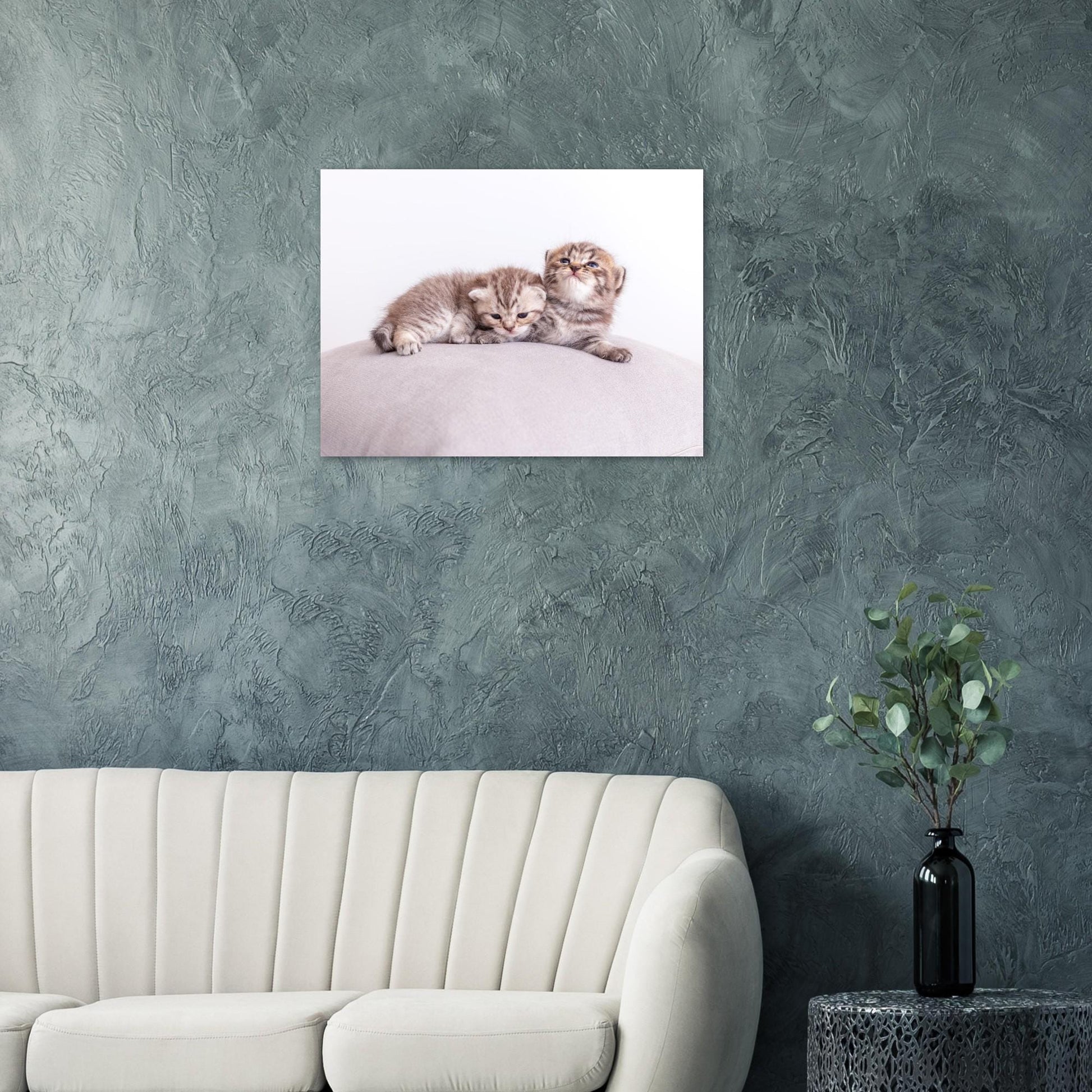 Personalisierte Haustier-Leinwand aus Aluminium – Dein Katzenfoto als edler Druck – Geschenk für Katzenliebhaber – Wandbild mit deinem Tier