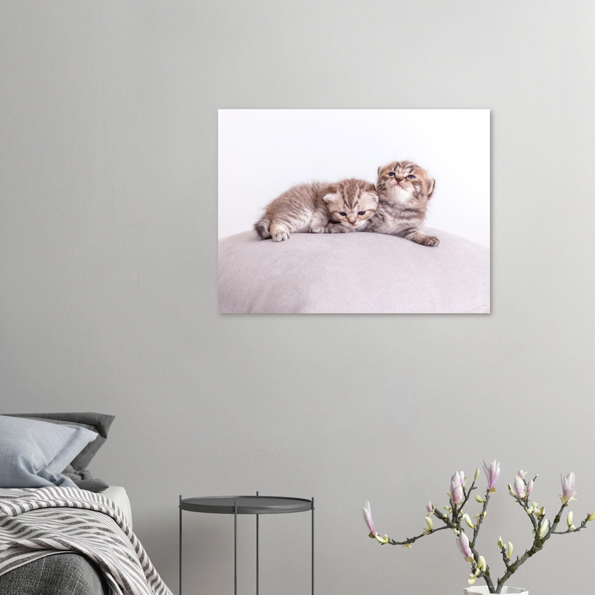 Personalisierte Haustier-Leinwand aus Aluminium – Dein Katzenfoto als edler Druck – Geschenk für Katzenliebhaber – Wandbild mit deinem Tier